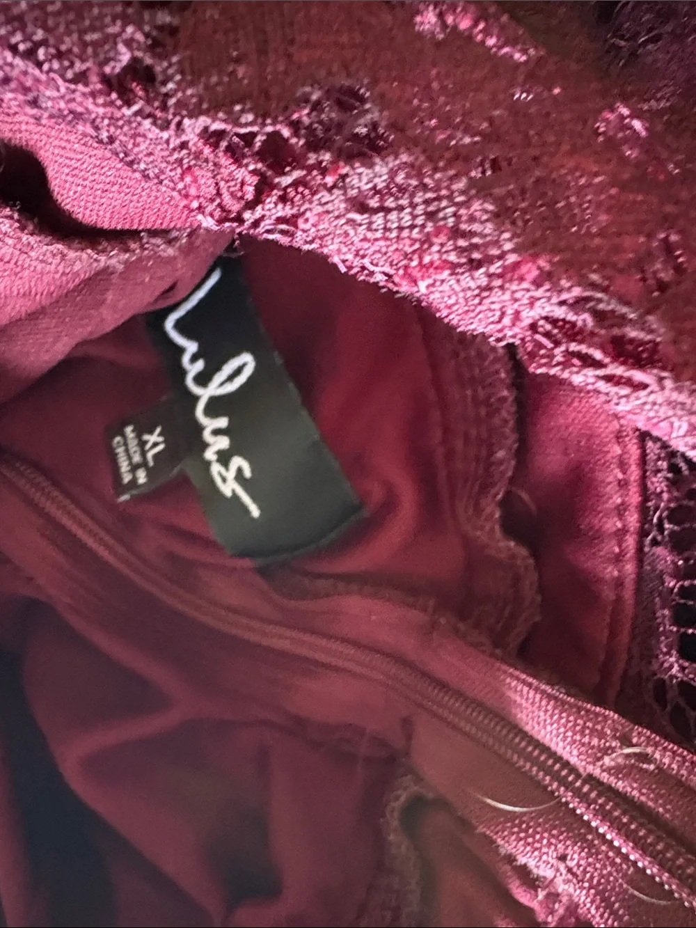 Lulu's Plum Lace-Back Maxi Dress - Picture 2 of 3